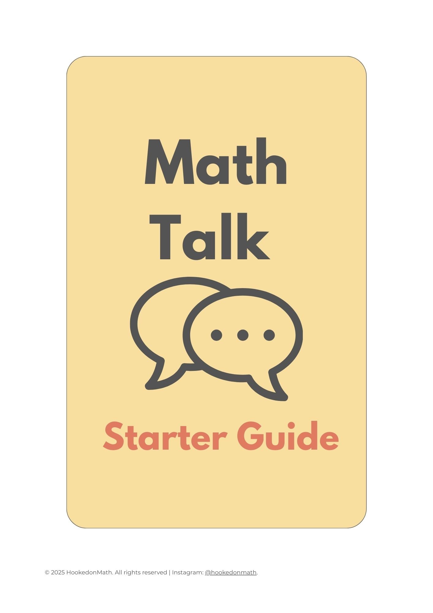 Math Talk Starter Guide