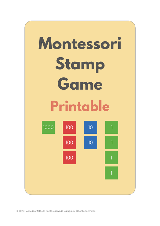 Montessori Stamp Game Printable